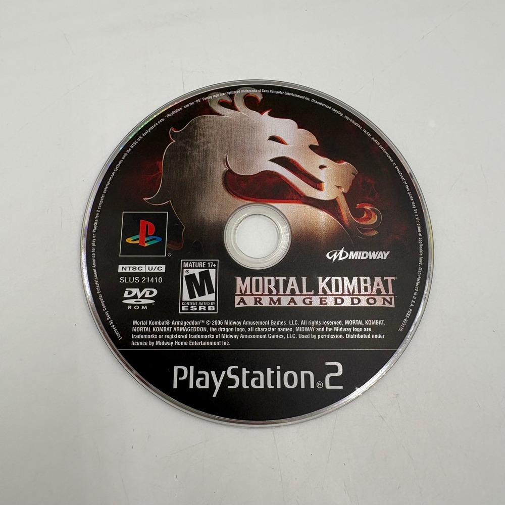 Midway Mortal Kombat Armageddon PS2 Good Disc Only SLUS 21410